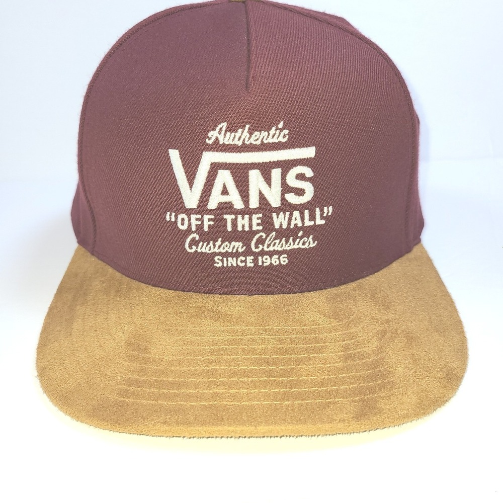 Vans‎ Authentic Off The Wall Custom Classics Maroon Suede Bill Hat Cap